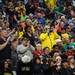 Michigan fans cheer for the team during an open practice at Cowboys Stadium in Arlington, Texas on Thursday, March 28, 2013. Melanie Maxwell I AnnArbor.com